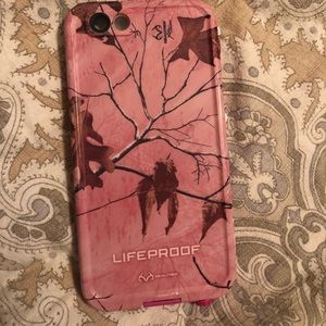Lifeproof 6/6s camo pink phone case